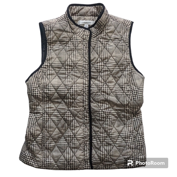 Croft and Burrow Women's Vest Size Large Draw Cinch Back Snap Front Pockets - Picture 1 of 15